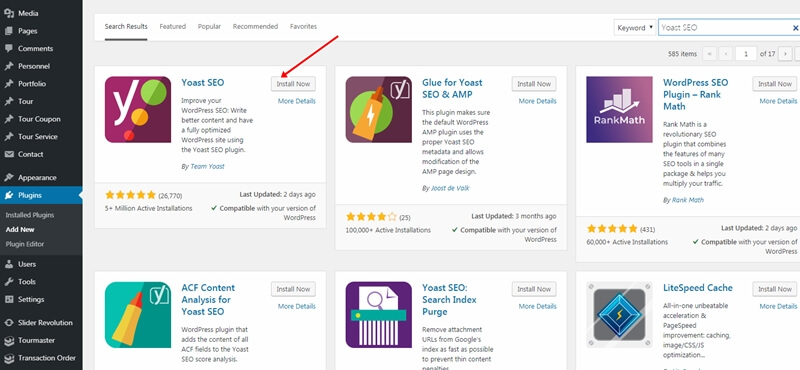 how to instral Yoast SEO